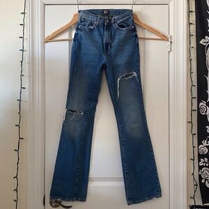 BDG Distressed Bootleg Blue Jeans